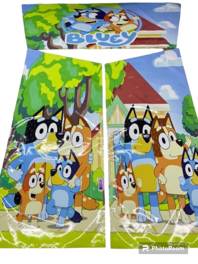 BLUEY BOUNCY CASTLE 15FT vs 15ft, a bouncy castle for hire from All Bounce Surrey