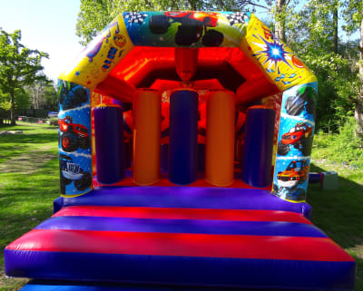Blaze Obstacle Disco, a assault course for hire from Jumping Jacks Bouncy Castles