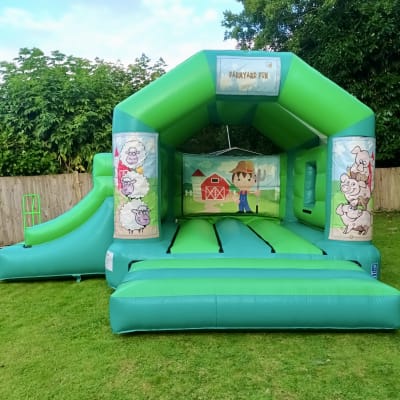 Farmyard Bounce and Slide, a bounce and slide combo for hire from Bounce Again