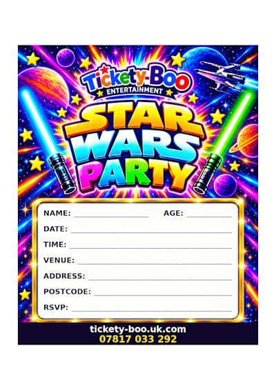 Star Wars Party printable party invitation