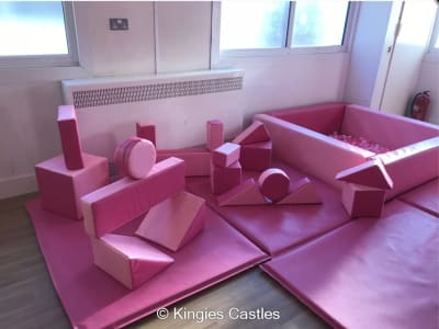 Pink Soft Play And Pink Ball Pit Party Package, a party package for hire from Wallington Bouncy Castles