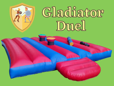 Inflatable Gladiator Duel for adults & kids RB 23x16ft, a inflatable game for hire from Have A Bounce