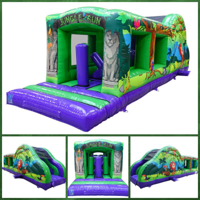 Assault Course Jungle Deluxe Fun Run Obstacle, a assault course for hire from Bromley Bouncy Castles