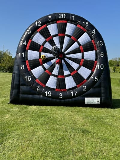 Dartboard Football, a inflatable game for hire from Laxcorp Event Hire