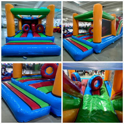 Activity Obstacle Bouncy Castle & Slide 3 in 1, a assault course for hire from Bromley Bouncy Castles