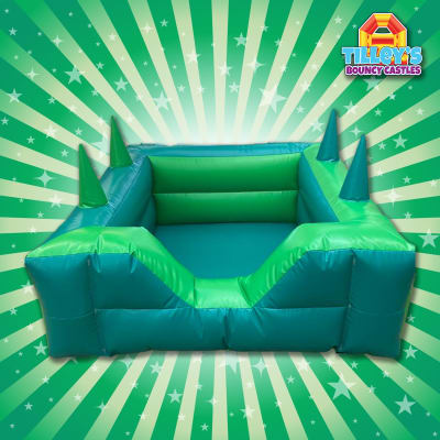 All Green Ball Pool, a soft play set for hire from Tilley's Bouncy Castles and Soft Play Hire