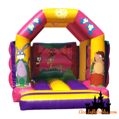 Woodland Animals Themed Bouncy Castle 11ft x 15ft, a bouncy castle for hire from Ace Inflatables