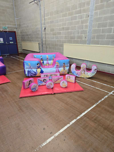 Princess Inflatable Ball pit & Soft Play, a soft play set for hire from Kendall's Castles