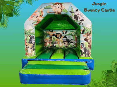 Jungle Bouncy Castle Roof 12x10ft, a bouncy castle for hire from Have A Bounce