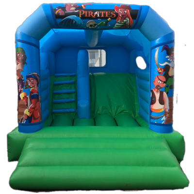Pirate Bounce & Slide Castle, a bounce and slide combo for hire from Epic Inflatables & Soft Play Hire