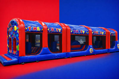 Triple assault course, a assault course for hire from Croydon Bouncy Castles