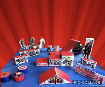 Superhero Soft Play, a soft play set for hire from Chloe's Castles