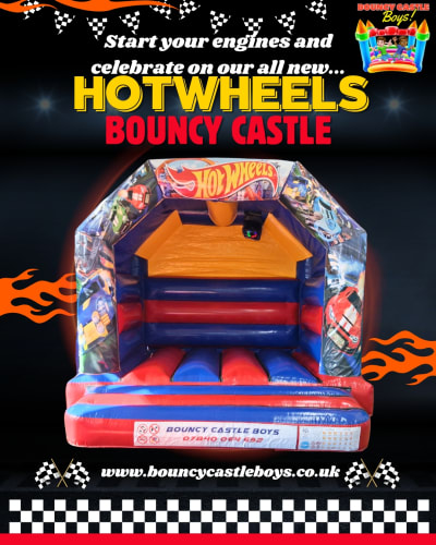 12ft x 15ft Hotwheels Character Castle, a bouncy castle for hire from Bouncy Castle Boys