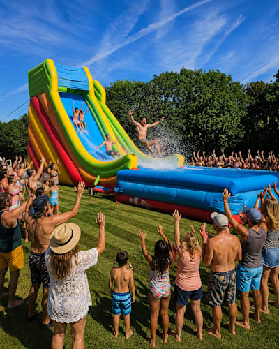 Giant Flip Water Slide Hire UK, a inflatable slide for hire from Water Slide Hire