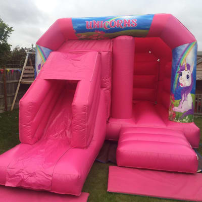 Unicorn Combo, a bouncy castle for hire from Bounce About Sussex