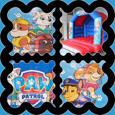 (BC-7) "Paw Patrol" Red & Blue Themed Bouncy Castle, a bouncy castle for hire from KiDz Parties LLP