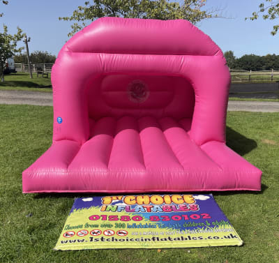 Bouncy Castle Pink with Disco Light 10ft x 8ft, a bouncy castle for hire from 1st Choice Inflatables