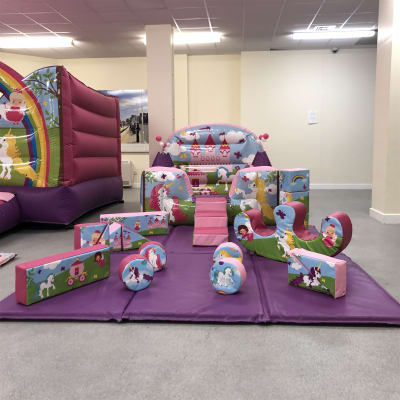 Unicorn Kingdom Soft Play Set, a soft play set for hire from Playdays Parties