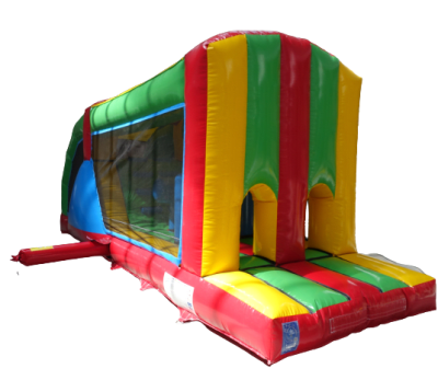Multicoloured Fun Run, a assault course for hire from Bouncy Boss