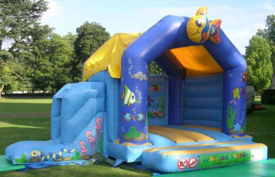 18 x 14 Sea World Bounce and Slide, a bounce and slide combo for hire from Jump & Bounce