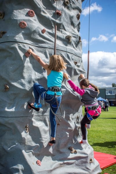 Mobile climbing wall hire