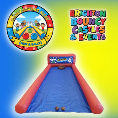 Mobile Bowling Alley (Pins & Balls ), a inflatable game for hire from Brighton Bouncy Castles