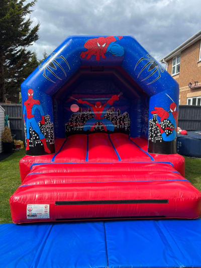 11ft x 14ft Spiderman, a bouncy castle for hire from Bounce Mania