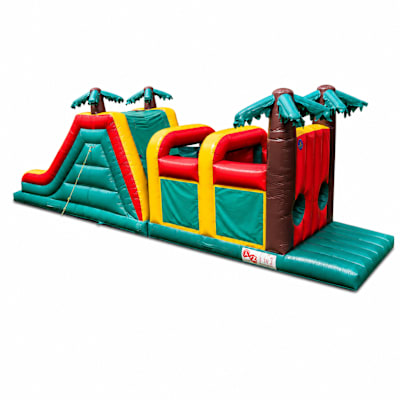Tropical Fun Run, a assault course for hire from Mr Bouncy Castle