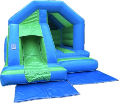 Bounce & Slide 4, a bounce and slide combo for hire from BJ's Bouncy Castles & Soft Play Hire