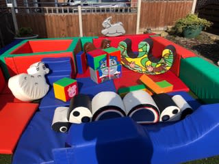 Multi Coloured Soft Play, a soft play set for hire from Happy Days Bouncy Castles