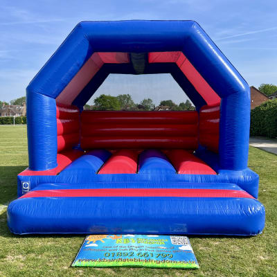 Large Red and Blue Bouncy Castle, a bouncy castle for hire from KBS Inflatable Kingdom