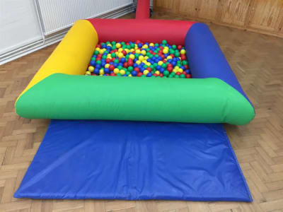 7ft x 7ft Multicoloured Ballpit, a soft play set for hire from Bouncy Castle Factory