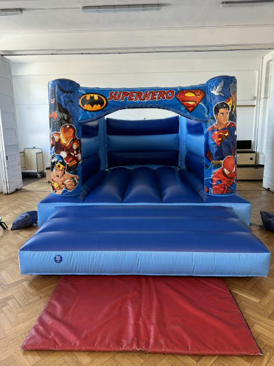 12ft x 11ft Low Height Superhero Bouncy Castle, a bouncy castle for hire from Bouncy Castle Factory