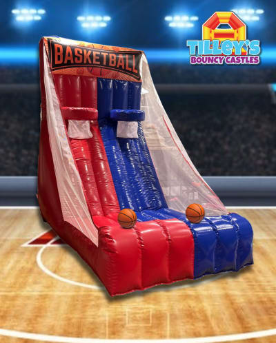 Inflatable Basketball Game, a inflatable game for hire from Tilley's Bouncy Castles and Soft Play Hire