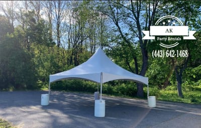20x20 Tent Set Up On Concrete