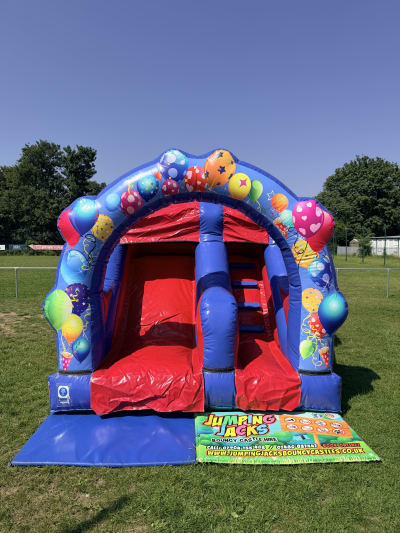 5ft platform Party Slide, a inflatable slide for hire from Jumping Jacks Bouncy Castles