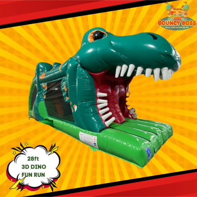 Dinosaur Fun Run, a assault course for hire from Bouncy Boss