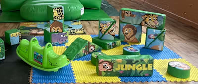 Jungle/ Safari Themed Soft Play, a soft play set for hire from Bounce N Fun
