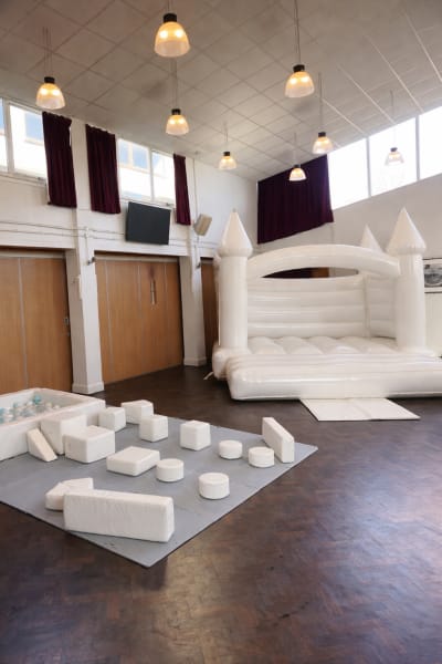 All white package, a party package for hire from Croydon Bouncy Castles