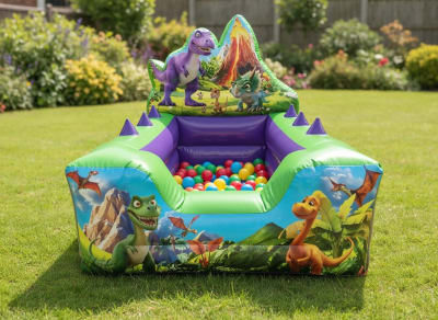 Jurassic Adventure Dinosaur Ball Pool, a soft play set for hire from The Bounce Boutique