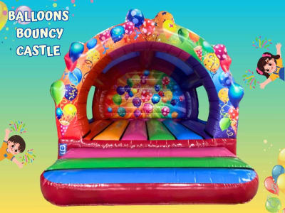 Balloons 3D Bouncy Castle 13x13ft, a bouncy castle for hire from Have A Bounce