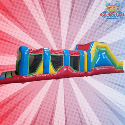 40ft assault course, a assault course for hire from Bouncy Boss