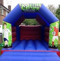 FOOTBALL BOUNCY CASTLE 15FT vs 11ft, a bouncy castle for hire from All Bounce Surrey