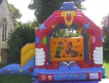 18 x 14 Circus Clown Bounce and Slide, a bounce and slide combo for hire from Jump & Bounce