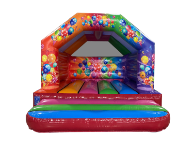 12ft x12ft Multicoloured party bounce, a bouncy castle for hire from Bounce Mania