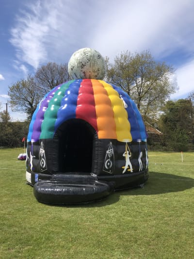 Adult Disco Dome Bouncy Castle, a disco dome for hire from Rick's Castles