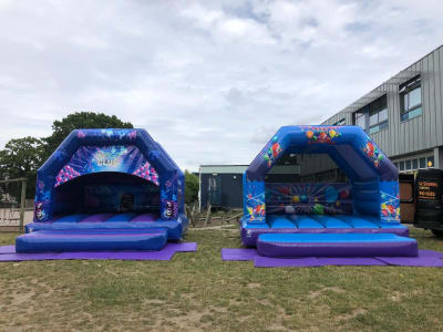 15ft x 15ft Disco Bouncy Castle with speakers and lights, a bouncy castle for hire from Abc Party Hire