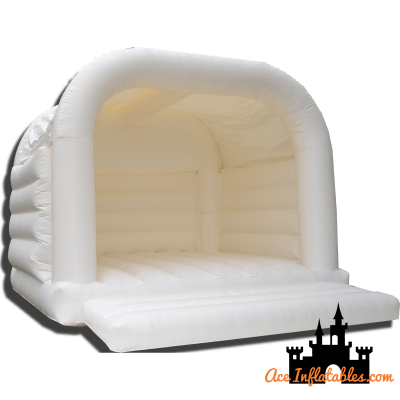 White Wedding Bouncy Castle 18ft x 18ft, a bouncy castle for hire from Ace Inflatables