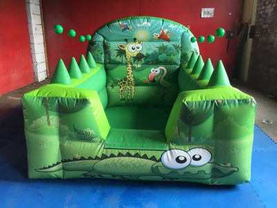 8ft x 6ft Jungle Air Juggler Ball Pit, a soft play set for hire from Wizard Bouncy Castles