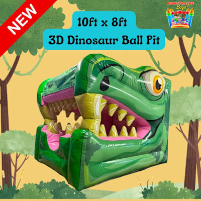 Dinosaur 3D Inflatable Ball Pit, a soft play set for hire from Bouncy Castle Boys